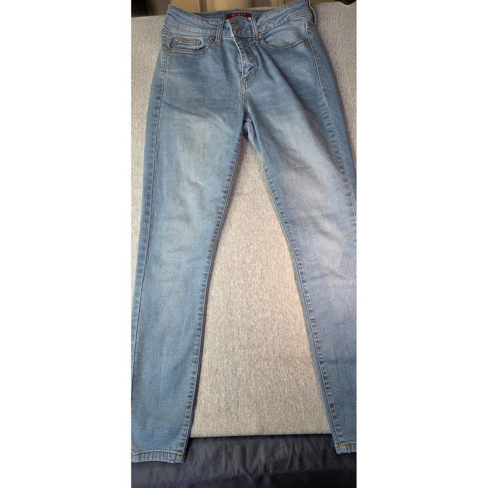 Guess Womens Skinny Jeans Light Wash Denim Size 27 Q8PACAR34R3